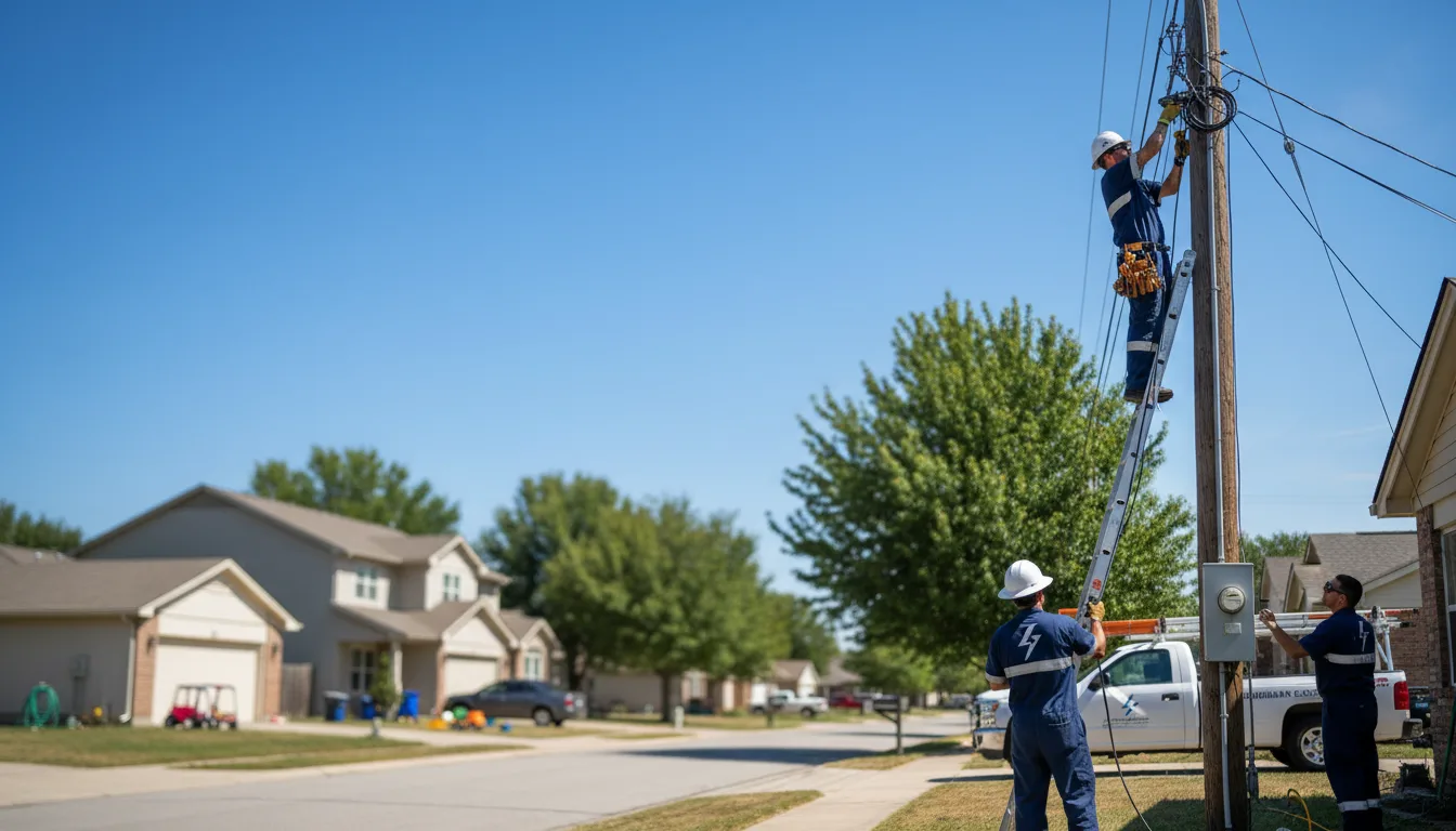 Residential electrician providing installation services in Kempner, TX